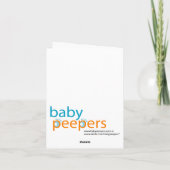 ちょうど誕生の発表を歌って下さい 案内状 (裏面)