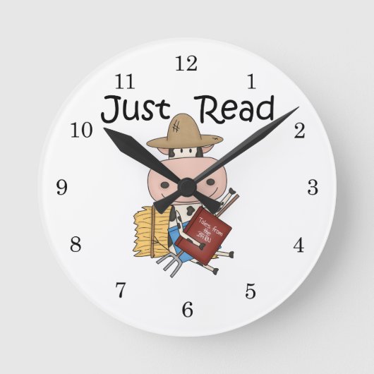 ちょうど読書 ラウンド壁時計 (正面)