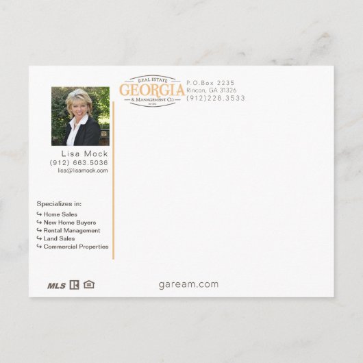 ちょうど販売された大きい写真 案内ポストカード (裏面)