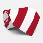 ちょうど赤い及び白のストライプ ネクタイ (ロール)