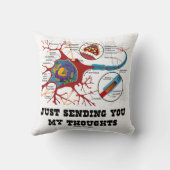 ちょうど送ります私の思考(ニューロン/シナプス)を クッション (裏面)