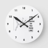 ちょうど陰性私をあります考えますいかにか。 (ベータNeg。) ラウンド壁時計 (正面)