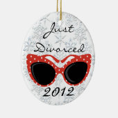 ちょうど離婚されたクリスマスのオーナメント セラミックオーナメント (右)