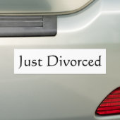 ちょうど離婚される バンパーステッカー (車上)