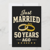 ちょうど50年前に結婚しました お祝い ゴールデンカード シーズンカード (正面)