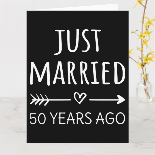 ちょうど50年前に結婚しました。 カード (黄色い花)