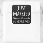 ちょうど５０年前に結婚しました。 スクエアシール (バッグ)