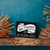 ちょうど５０年前に結婚しました。 フォトプラーク (側面)