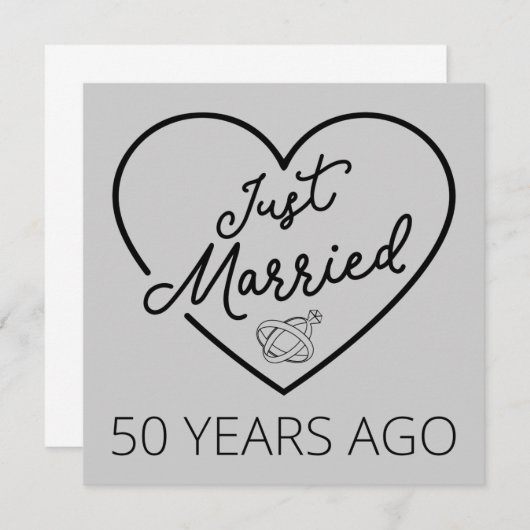 ちょうど50年前に結婚しました Ⅲ 招待状 (正面/裏面)