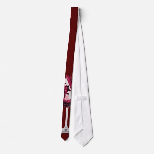 ちょうど1本の赤い赤ワインのタイ ネクタイ (裏面)