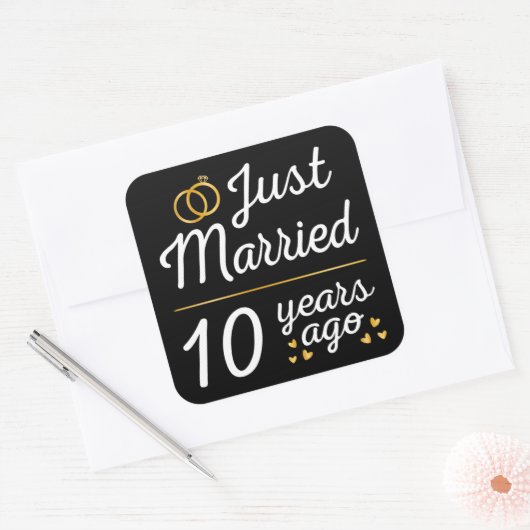 ちょうど10年前に結婚しました II スクエアシール (封筒)