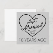 ちょうど10年前に結婚しました III 招待状 (正面/裏面)