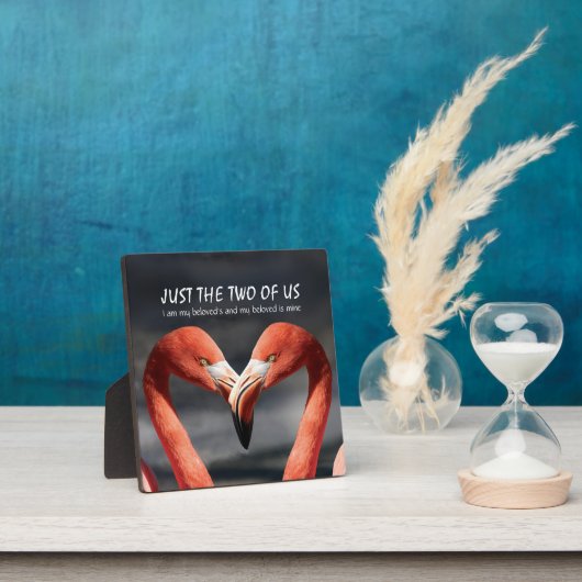 ちょうど2つの米国フラミンゴのバレンタインデークリスチャン フォトプラーク (インサイチュ)