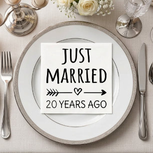 ちょうど20年前に結婚しました スタンダードカクテルナプキン