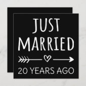 ちょうど20年前に結婚しました 招待状 (正面/裏面)