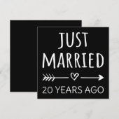 ちょうど20年前に結婚しました I 招待状 (正面/裏面)