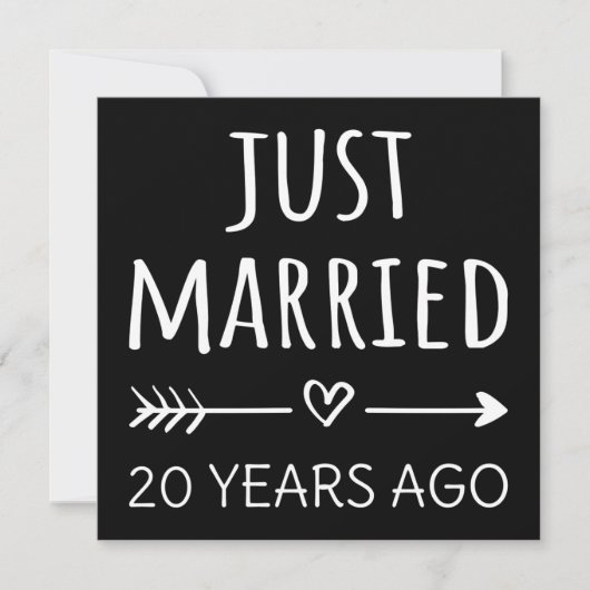 ちょうど20年前に結婚しました I 招待状 (正面)