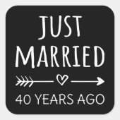 ちょうど40年前に結婚しました。 スクエアシール (正面)