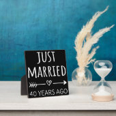 ちょうど40年前に結婚しました。 フォトプラーク (インサイチュ)