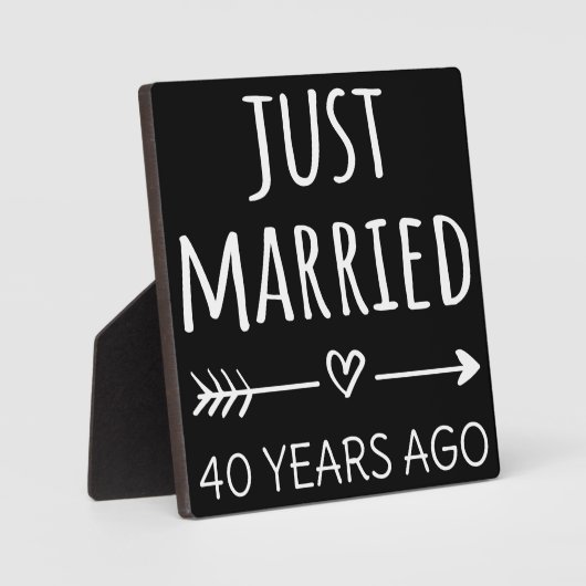 ちょうど40年前に結婚しました。 フォトプラーク (正面)