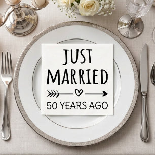 ちょうど50年前に結婚しました I スタンダードカクテルナプキン
