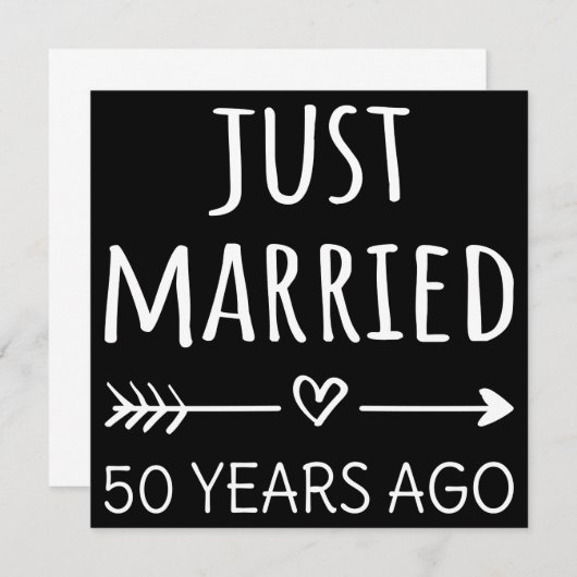 ちょうど50年前に結婚しました I 招待状 (正面/裏面)