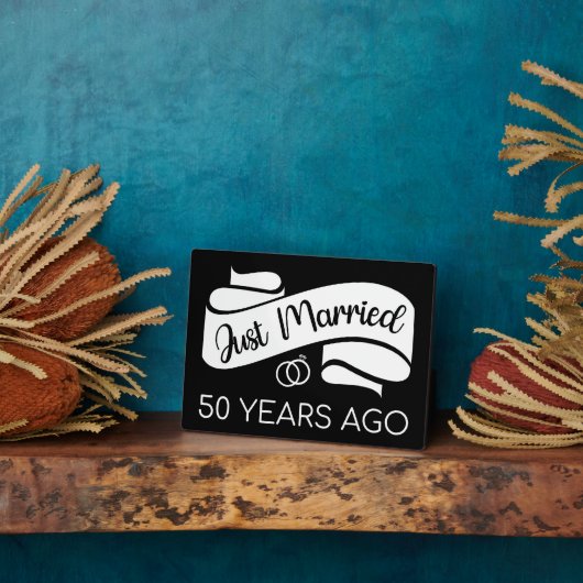 ちょうど50年前に結婚しました V フォトプラーク (側面)