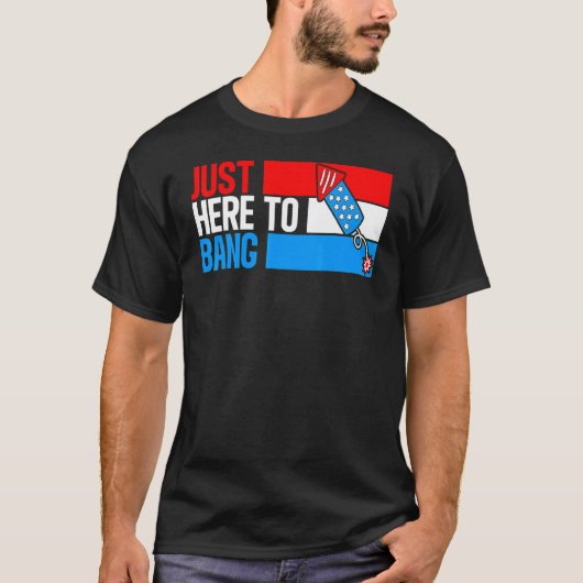 ちょうど7月4日のバンバン花火に Tシャツ (正面)