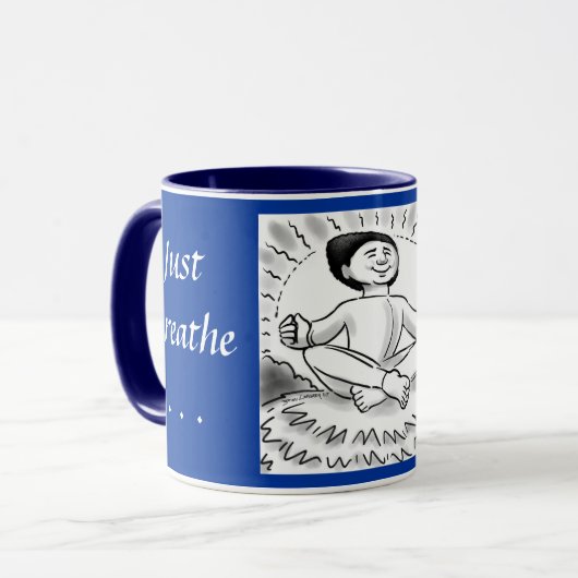 ちょうど…ヒューマニストのコーヒー・マグを呼吸して下さい マグカップ (正面左)