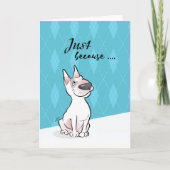 "ちょうど… "ブルテリアの漫画カードので カード (正面)