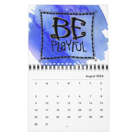 "ちょうど"ワイヤー行きの芸術のカレンダーの2ページがあって下さい カレンダー (8月 2026)