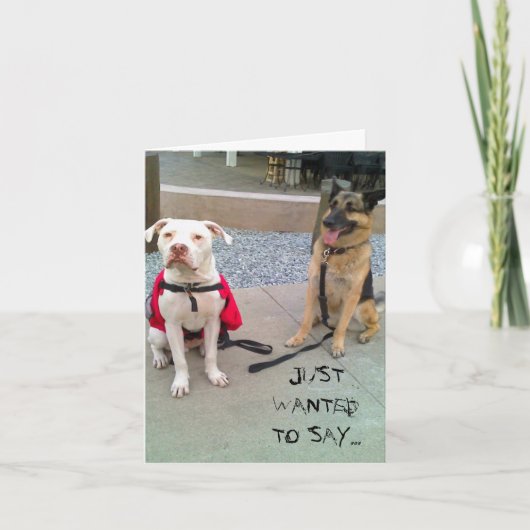 ちょうど…言いたいと思いました サンキューカード (正面)