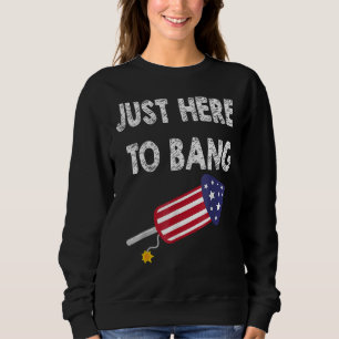 ちょうどBang 4th 7月アメリカ国旗に独立 スウェットシャツ