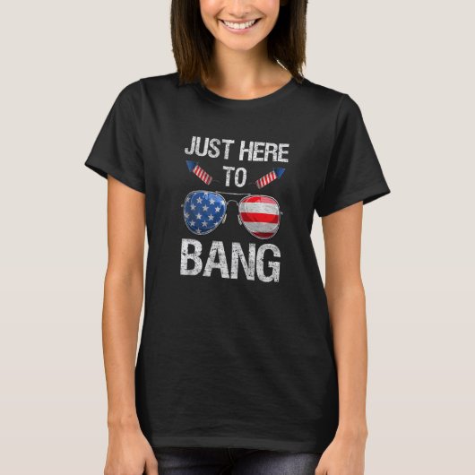 ちょうどBang American Sunglasses Firework 4th Tシャツ (正面)