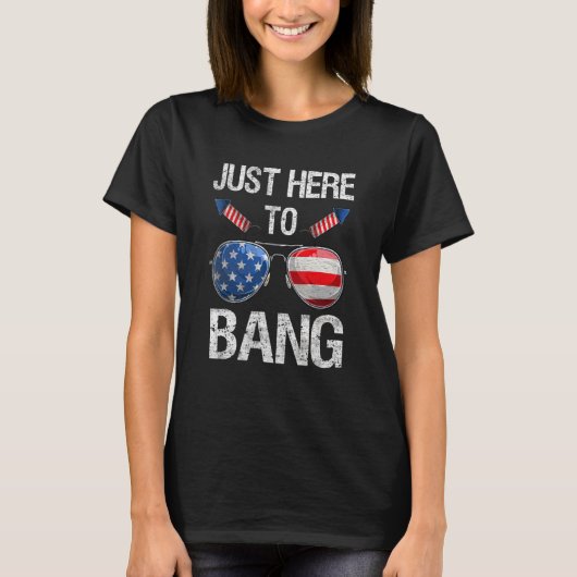 ちょうどBang American Sunglasses Firework 4th Tシャツ (正面)