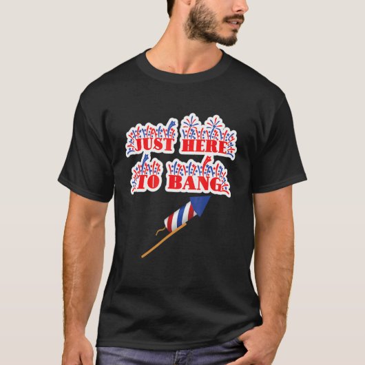 ちょうどBang Fireworks 7月の4日Punミーム Tシャツ (正面)