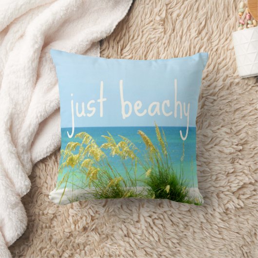 ちょうどBeachy引用文の枕 クッション (ブランケット)