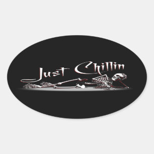 ちょうどChillinのステッカー 楕円形シール