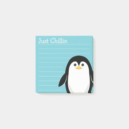 ちょうどChillinのベビーのペンギン ポストイット (正面)