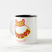 ちょうどChurrosのロゴの服装 ツートーンマグカップ (正面左)