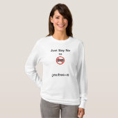 ちょうどGMOの長袖のワイシャツを拒否して下さい Tシャツ (正面フル)