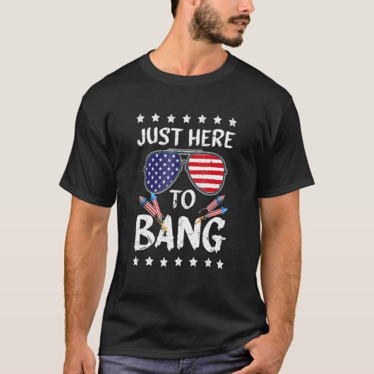 ちょうどJのBang Usa Flag Sunglasses 4thに来た Tシャツ (正面)