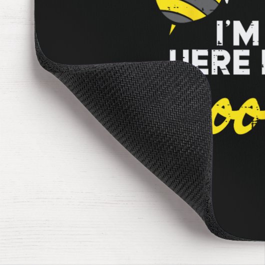 ちょうどJust Here For the Boo BeesおもしろいBoo bee幽霊ハロ マウスパッド (コーナー)