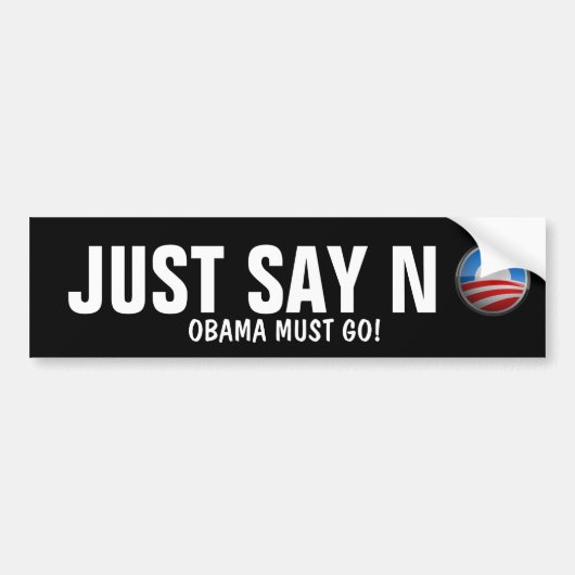 ちょうどNObama.は断ります バンパーステッカー (正面)