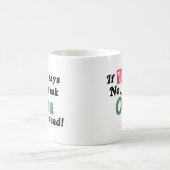 ちょうどOmaを頼んで下さい コーヒーマグカップ (中央)