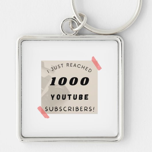 ちょうどyoutubeの加入者1000人に達した。対象 キーホルダー (正面)