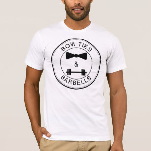 ちょうネクタイおよびバーベルのTシャツ Tシャツ