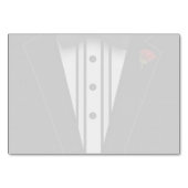 ちょうネクタイが付いている黒いタキシード テーブルナンバー (裏面)