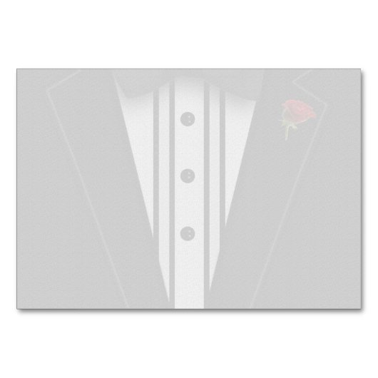 ちょうネクタイが付いている黒いタキシード テーブルナンバー (裏面)