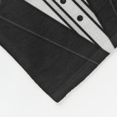 ちょうネクタイが付いている黒いタキシード フリースブランケット (角)